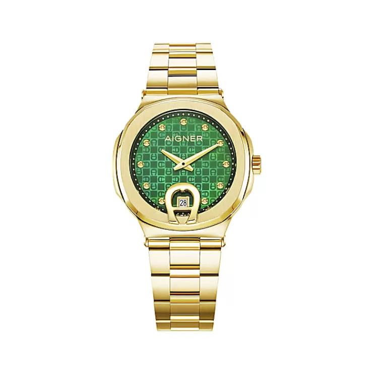 Watches-Aigner Watches Ladies watch Taviano Gold-Green