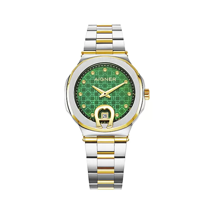 Watches-Aigner Watches Ladies watch Taviano Silver-Green