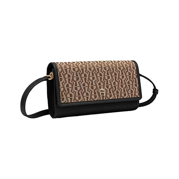 Leather Accessories-Aigner Leather Accessories Logo Wallet with Strap