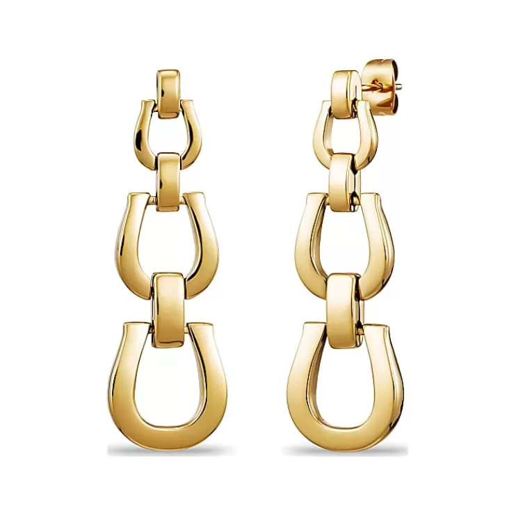 Jewelry-Aigner Jewelry Long Earrings with Logo Links