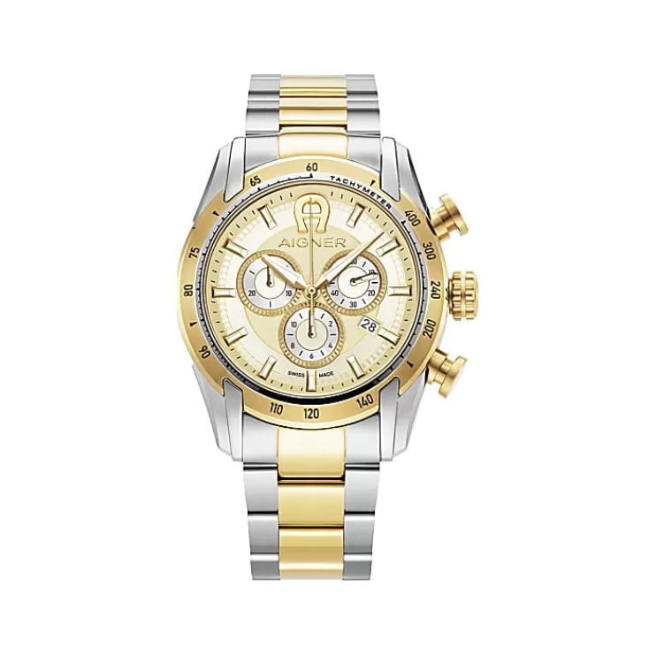 Watches-Aigner Watches Men's Watch Benvento Gold Silver