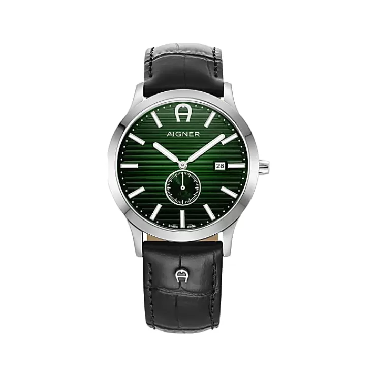 Watches-Aigner Watches Men's watch Treviso black-green