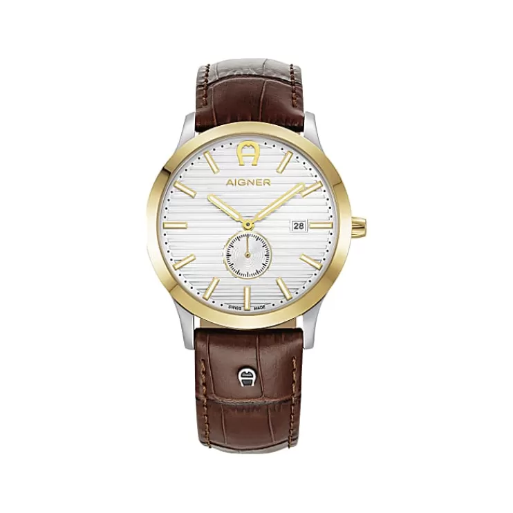 Watches-Aigner Watches Men's watch Treviso gold blue