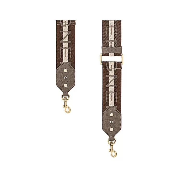 Straps | Leather Accessories-Aigner Straps | Leather Accessories Textile Shoulder Strap Logo