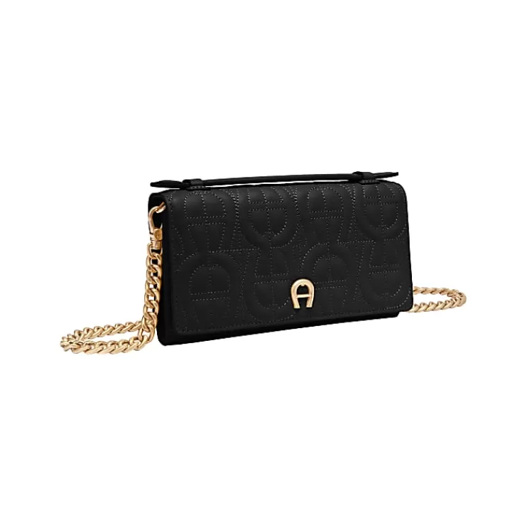 Leather Accessories-Aigner Leather Accessories Wallet on Chain with Handle